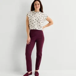 Liz Claiborne Lisa Womens Straight Pull-On Pant