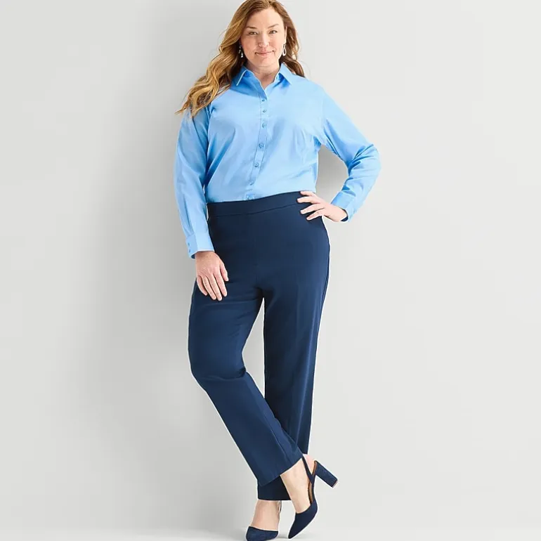 Liz Claiborne Lisa Womens Straight Pull-On Pant