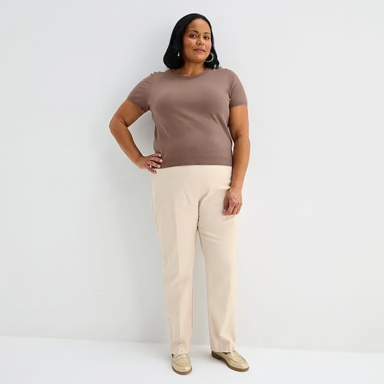 Liz Claiborne Lisa Womens Straight Pull-On Pant