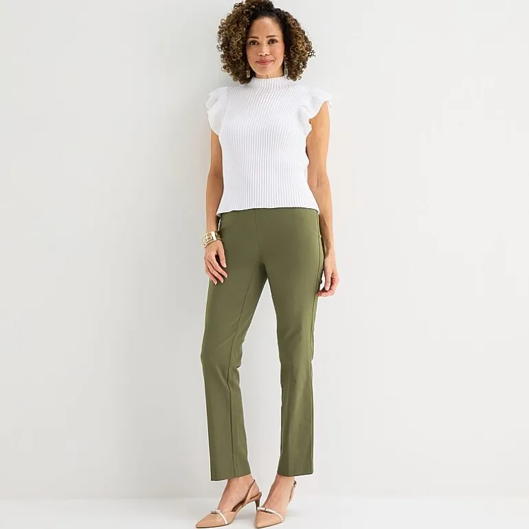 Liz Claiborne Lisa Womens Tall Straight Pull-On Pant