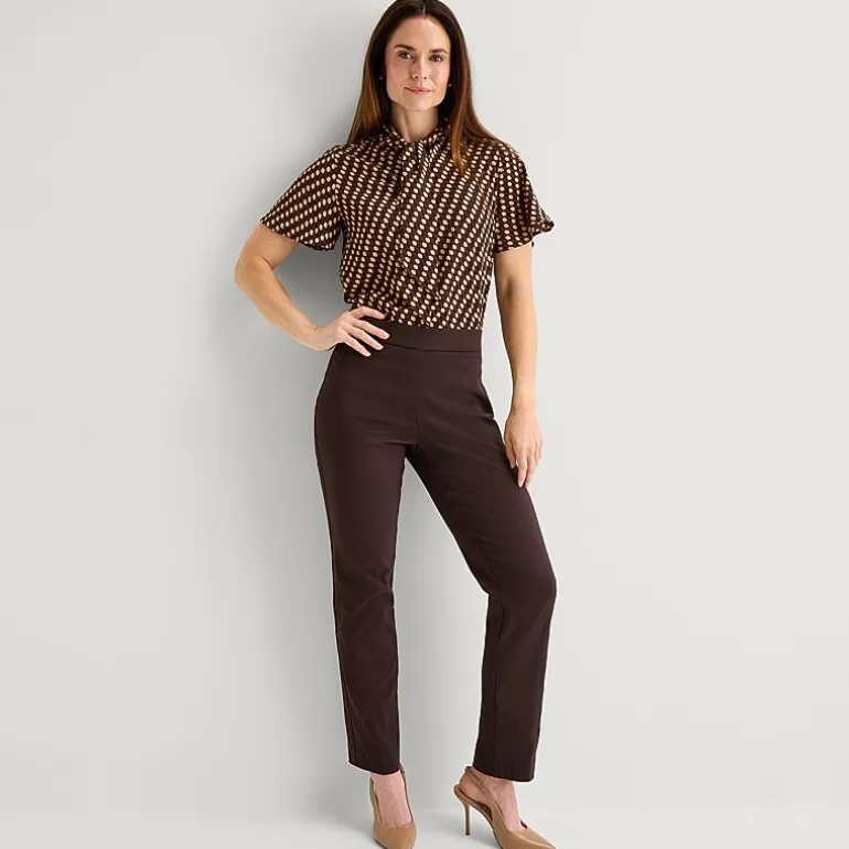 Liz Claiborne Lisa Womens Tall Straight Pull-On Pant