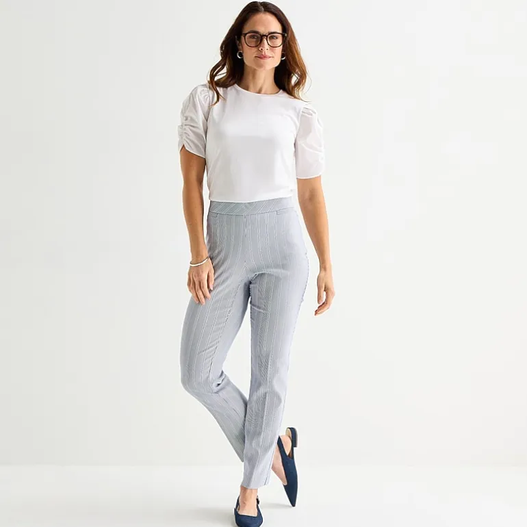 Liz Claiborne Lisa Womens Tall Straight Pull-On Pant