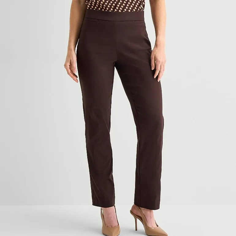 Liz Claiborne Lisa Womens Tall Straight Pull-On Pant