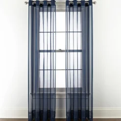 Liz Claiborne Lisette Grommet Top Sheer Single Curtain Panel