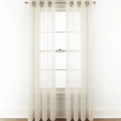 Liz Claiborne Lisette Grommet Top Sheer Single Curtain Panel