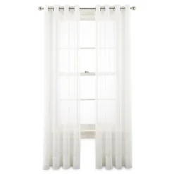 Liz Claiborne Lisette Grommet Top Sheer Single Curtain Panel