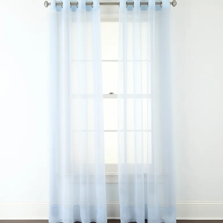 Liz Claiborne Lisette Grommet Top Sheer Single Curtain Panel