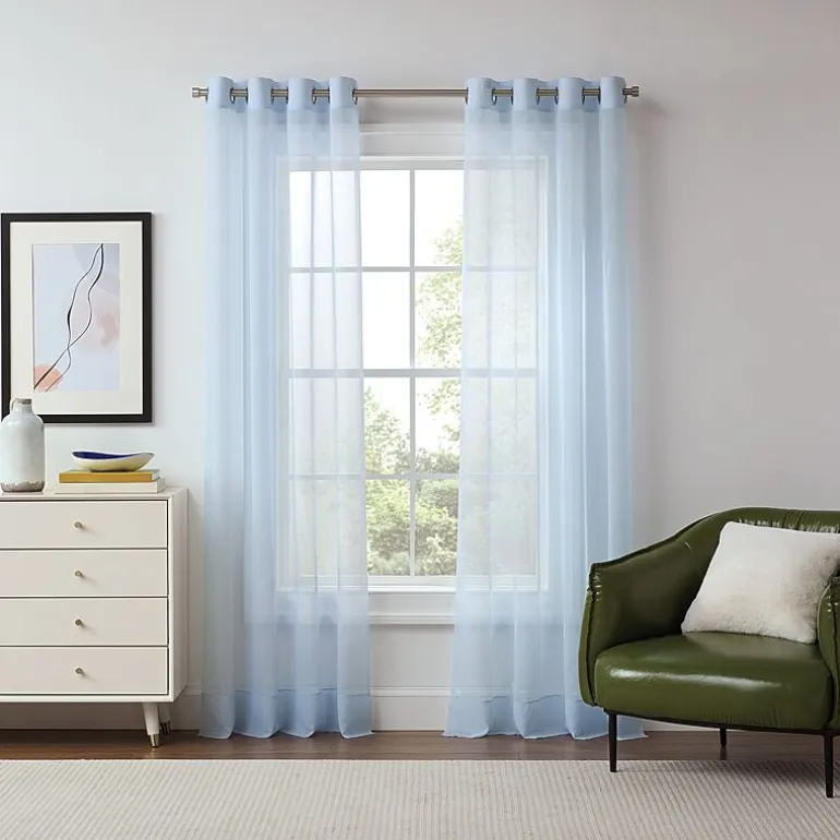Liz Claiborne Lisette Grommet Top Sheer Single Curtain Panel