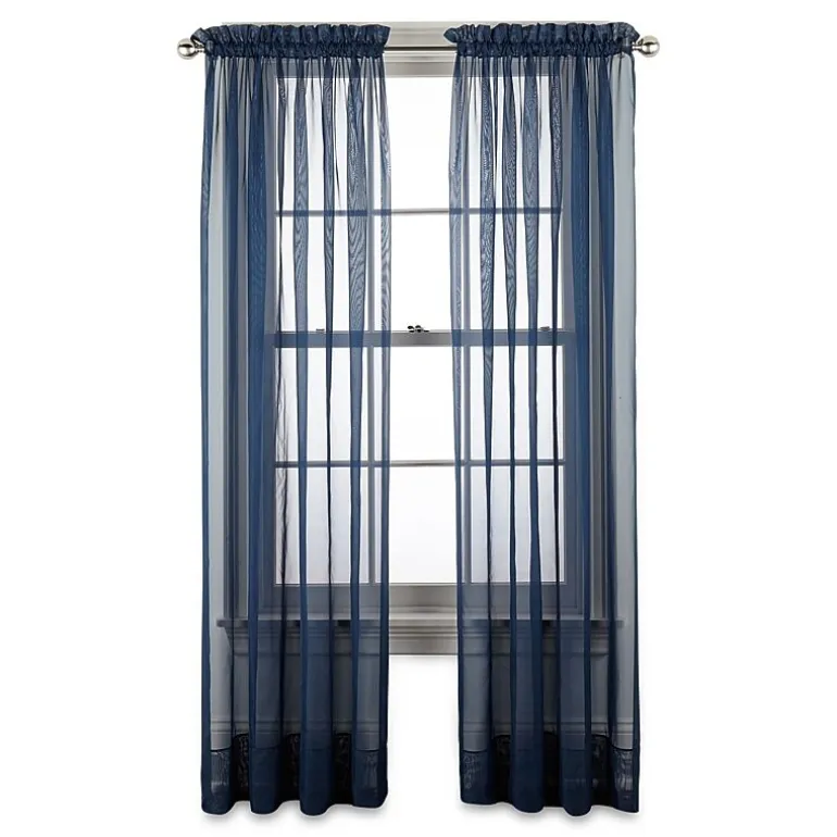 Liz Claiborne Lisette Rod Pocket Sheer Single Curtain Panel