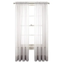 Liz Claiborne Lisette Rod Pocket Sheer Single Curtain Panel
