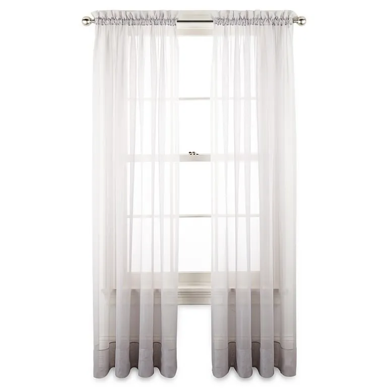 Liz Claiborne Lisette Rod Pocket Sheer Single Curtain Panel