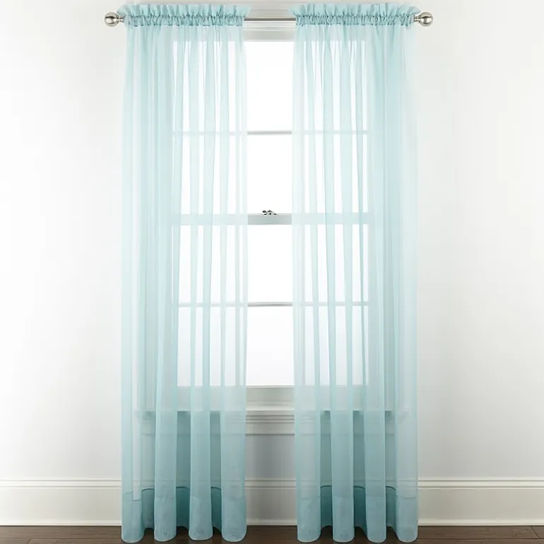 Liz Claiborne Lisette Rod Pocket Sheer Single Curtain Panel