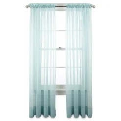 Liz Claiborne Lisette Rod Pocket Sheer Single Curtain Panel