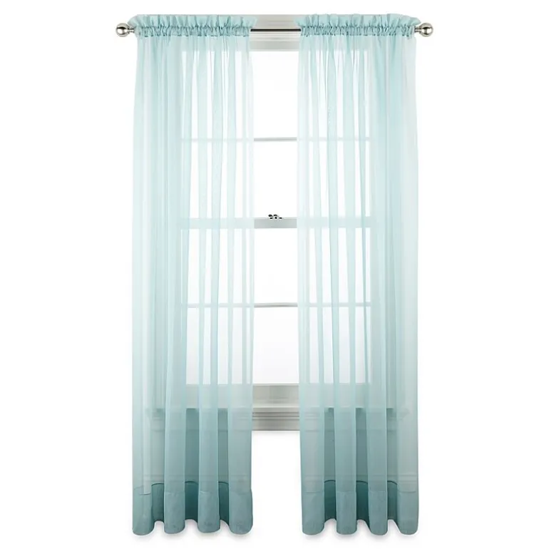 Liz Claiborne Lisette Rod Pocket Sheer Single Curtain Panel