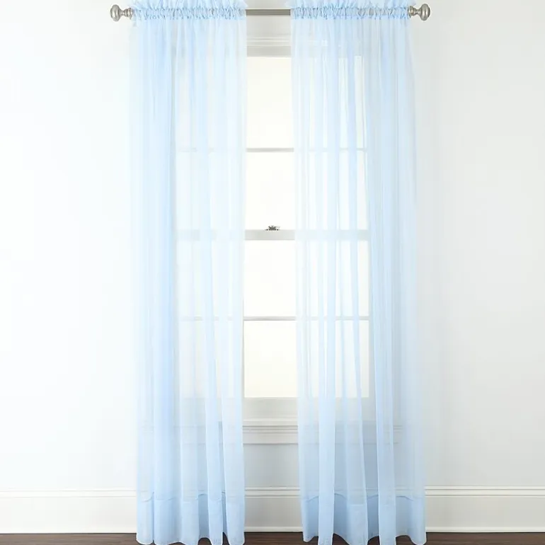 Liz Claiborne Lisette Rod Pocket Sheer Single Curtain Panel