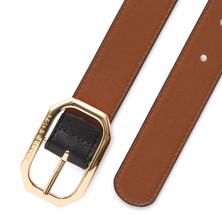 Liz Claiborne 29mm Geo Flip Reversible Womens Belt