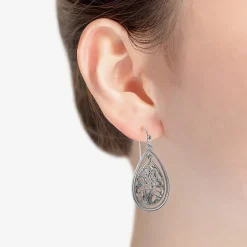 Liz Claiborne Openwork Womens Drop Earrings