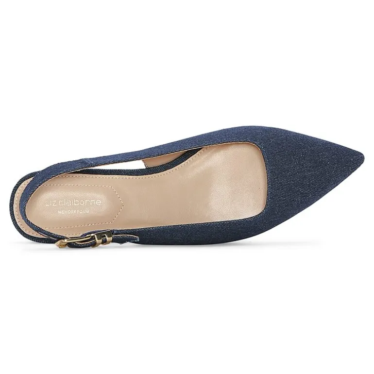 Liz Claiborne Shae Womens Pointed Closed Toe Ballet Flats
