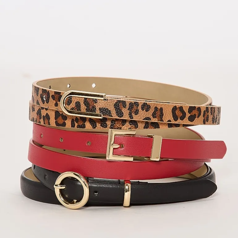 Liz Claiborne Skinny Belt Combo Set 3-pc. Womens Belt