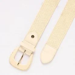 Liz Claiborne Stretch Raffia Belt With Covered Buckle Womens Belt