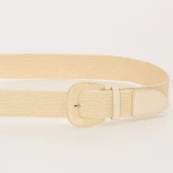 Liz Claiborne Stretch Raffia Belt With Covered Buckle Womens Belt