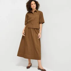 Liz Claiborne Studded Womens Midi Flared Skirt