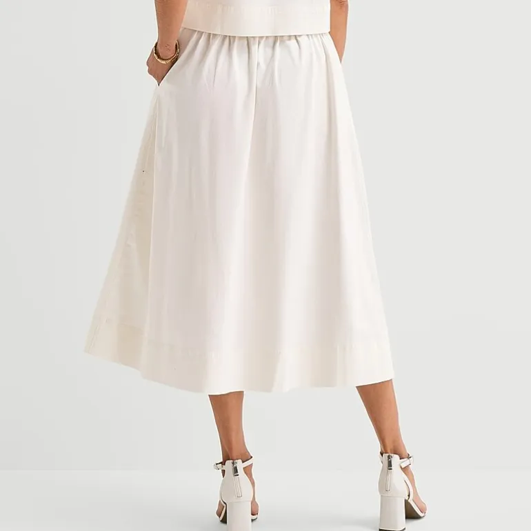 Liz Claiborne Studded Womens Midi Flared Skirt
