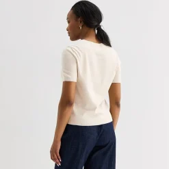 Liz Claiborne Tall Womens Crew Neck Short Sleeve Pullover Sweater