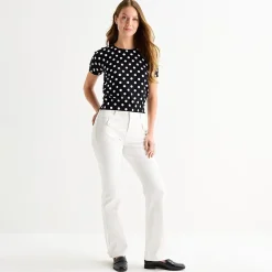 Liz Claiborne Tall Womens Crew Neck Short Sleeve Pullover Sweater