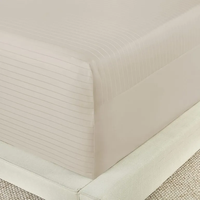Liz Claiborne 600TC Cotton Sateen Dobby Stripe Wrinkle Free Sheet Set