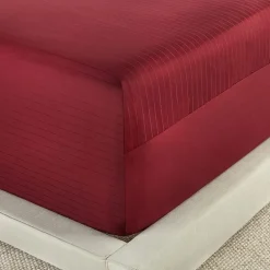 Liz Claiborne 600TC Cotton Sateen Dobby Stripe Wrinkle Free Sheet Set