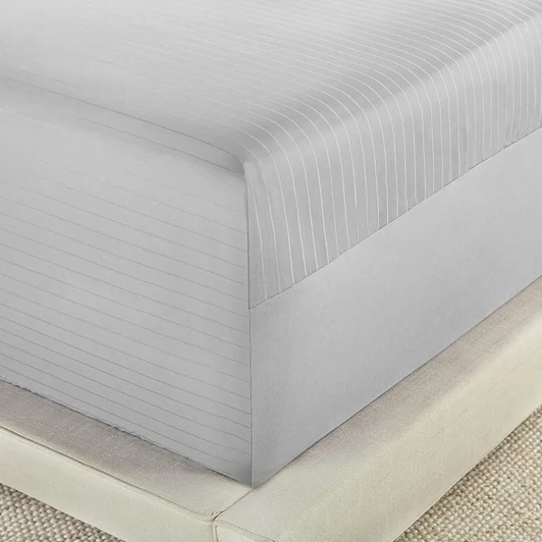 Liz Claiborne 600TC Cotton Sateen Dobby Stripe Wrinkle Free Sheet Set