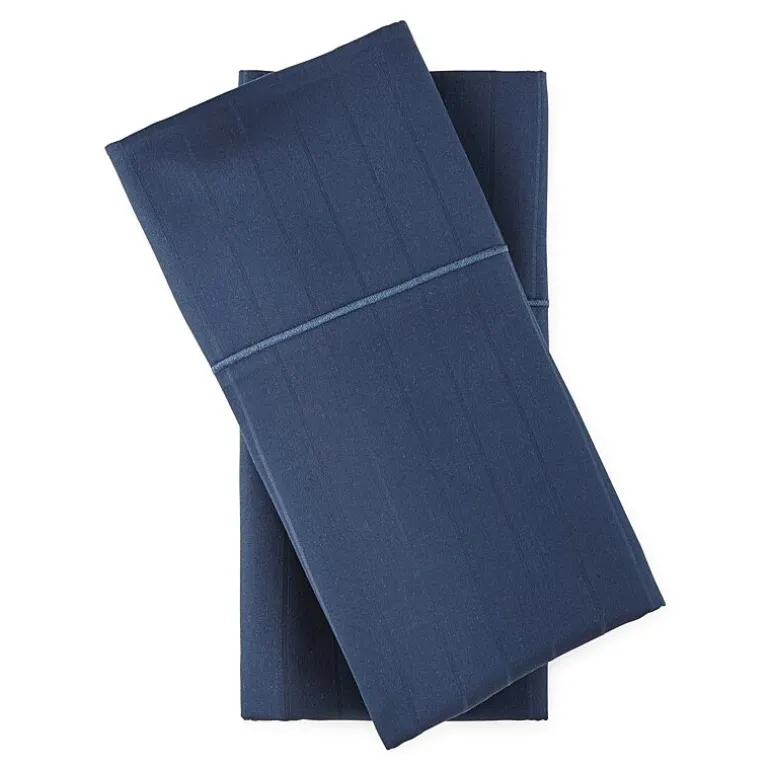 Liz Claiborne 600TC Cotton Sateen Dobby Stripe Wrinkle Free Sheet Set