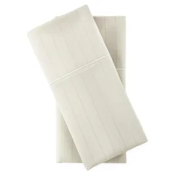 Liz Claiborne 600TC Cotton Sateen Dobby Stripe Wrinkle Free Sheet Set
