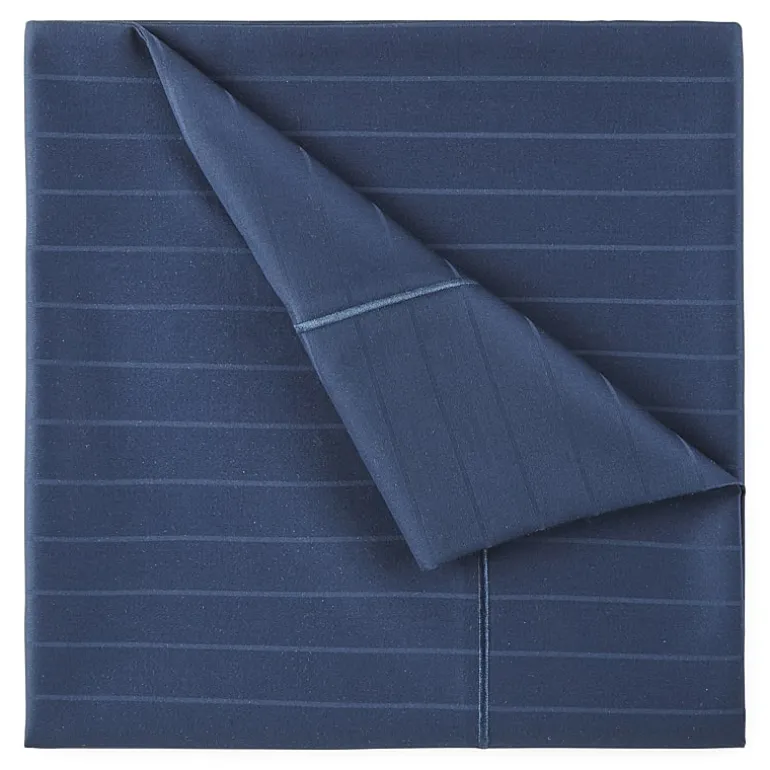 Liz Claiborne 600TC Cotton Sateen Dobby Stripe Wrinkle Free Sheet Set