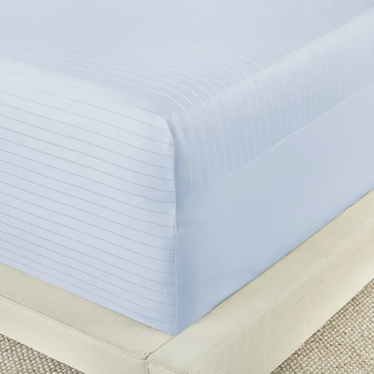 Liz Claiborne 600TC Cotton Sateen Dobby Stripe Wrinkle Free Sheet Set
