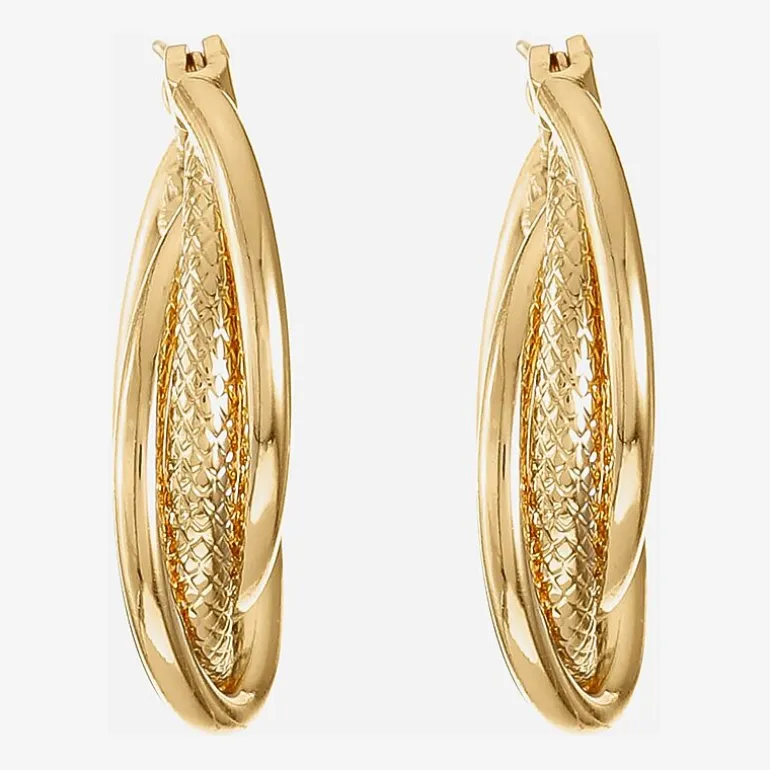 Liz Claiborne® Twisted Hoop Earrings