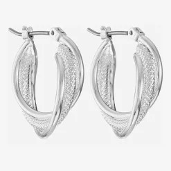 Liz Claiborne® Twisted Hoop Earrings