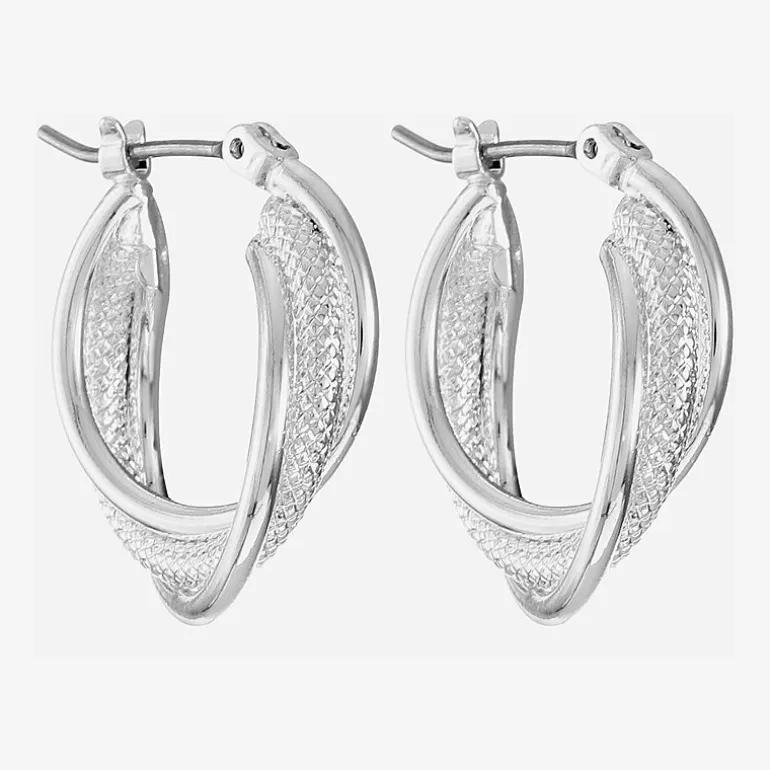 Liz Claiborne® Twisted Hoop Earrings