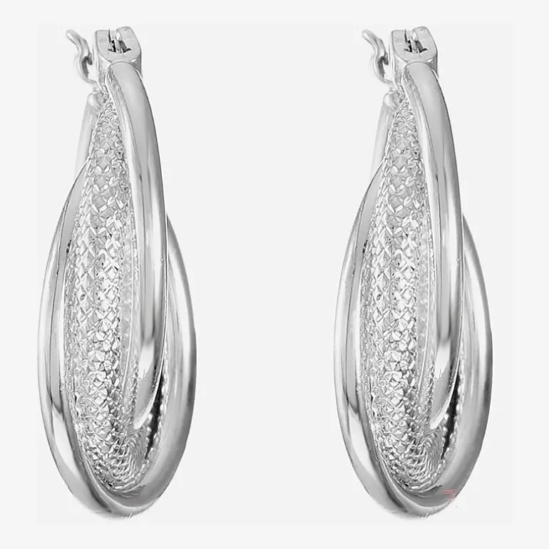 Liz Claiborne® Twisted Hoop Earrings