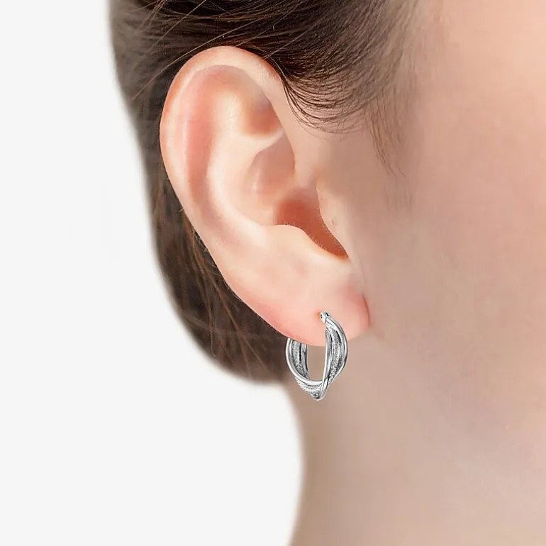 Liz Claiborne® Twisted Hoop Earrings