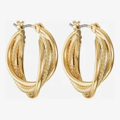 Liz Claiborne® Twisted Hoop Earrings