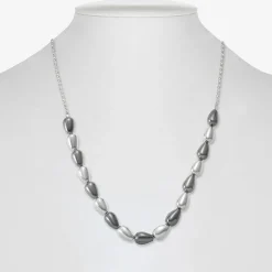 Liz Claiborne Two Tone Beaded Womens 17 Inch Collar Necklace
