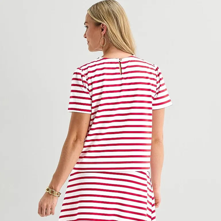 Liz Claiborne Womens Crew Neck Short Sleeve T-Shirt