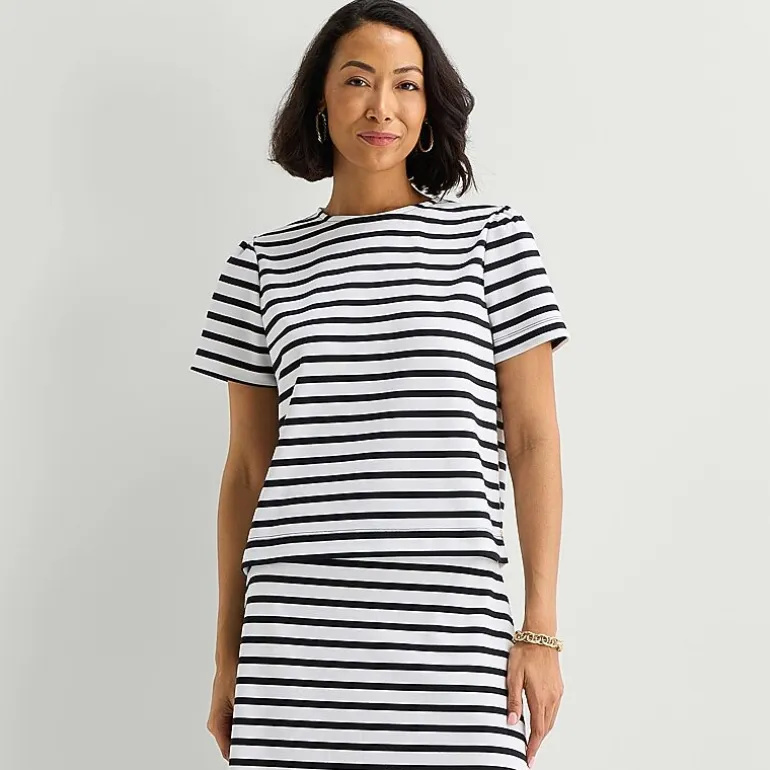 Liz Claiborne Womens Crew Neck Short Sleeve T-Shirt