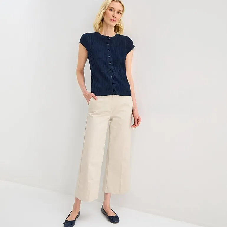 Liz Claiborne Womens Crew Neck Short Sleeve Embroidered Blouse