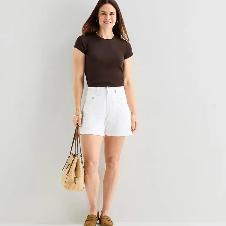 Liz Claiborne Womens Crew Neck Short Sleeve T-Shirt