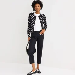 Liz Claiborne Womens Crew Neck Long Sleeve Button Cardigan