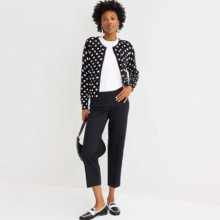 Liz Claiborne Womens Crew Neck Long Sleeve Button Cardigan