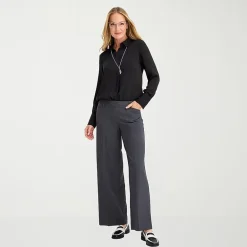 Liz Claiborne Womens Fitted Long Sleeve Regular Fit Button-Down Shirt